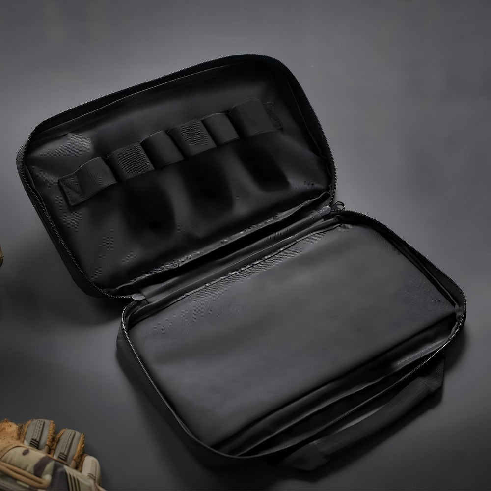 Men's Tactical Range Bag Set with Padded Organizer Case & Belt Pouch in Khaki, Army Green or Black