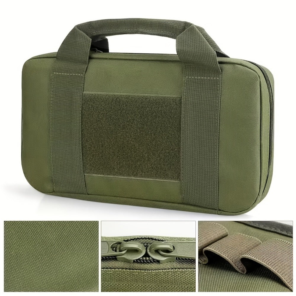 Men's Tactical Range Bag Set with Padded Organizer Case & Belt Pouch in Khaki, Army Green or Black