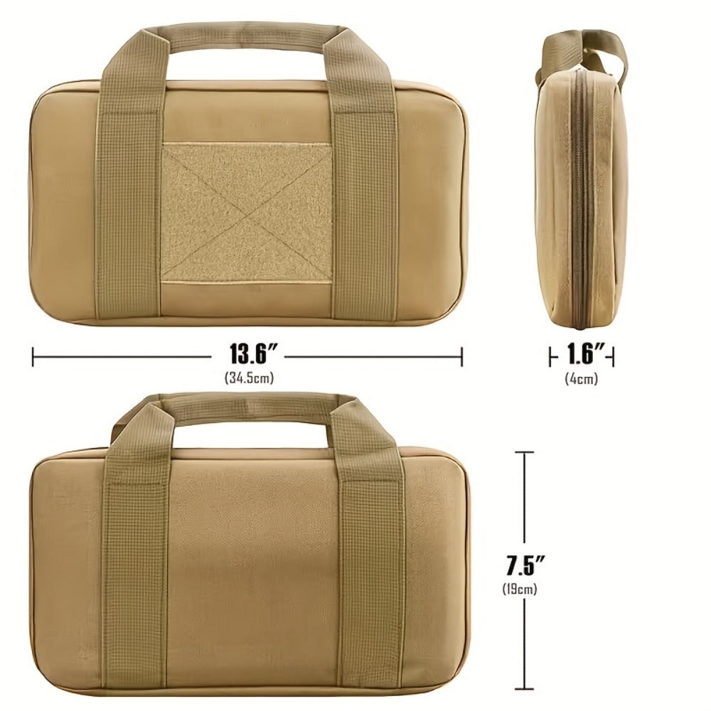 Men's Tactical Range Bag Set with Padded Organizer Case & Belt Pouch in Khaki, Army Green or Black