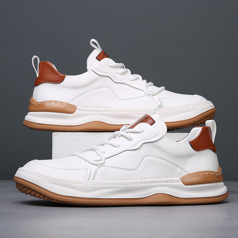 Men’s Lace Up Low Top Sneakers with Contrast Detail