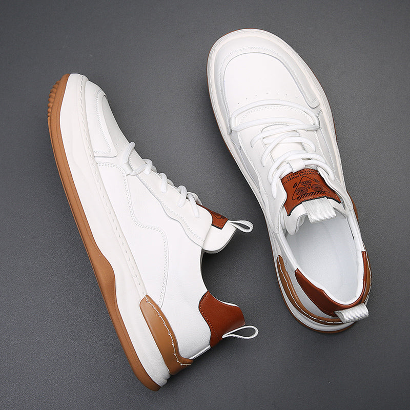 Men’s Lace Up Low Top Sneakers with Contrast Detail