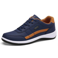 Men’s Lace-Up Low-Top Sneakers with Textured Outsole