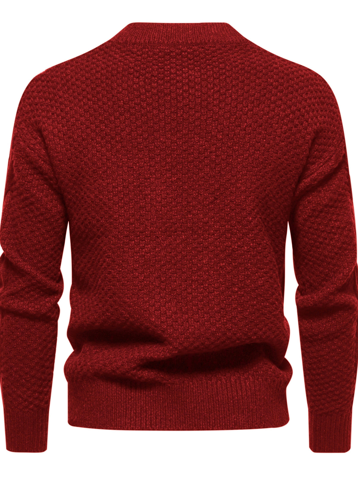 Men's Long Sleeve Crew Neck Cable Knitted Sweater