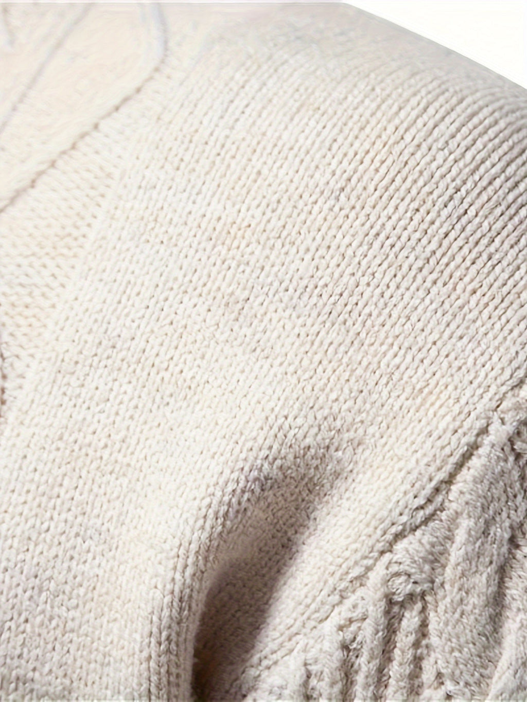 Herren-Langarm-Strickpullover mit Rundhalsausschnitt und Farbblock-Design