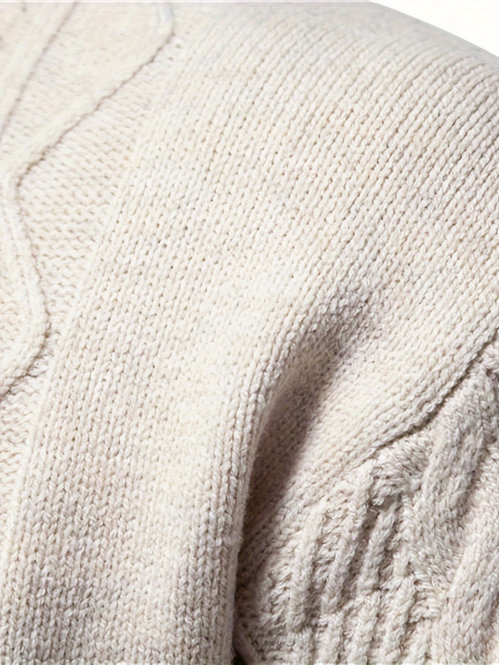 Herren-Langarm-Strickpullover mit Rundhalsausschnitt und Farbblock-Design