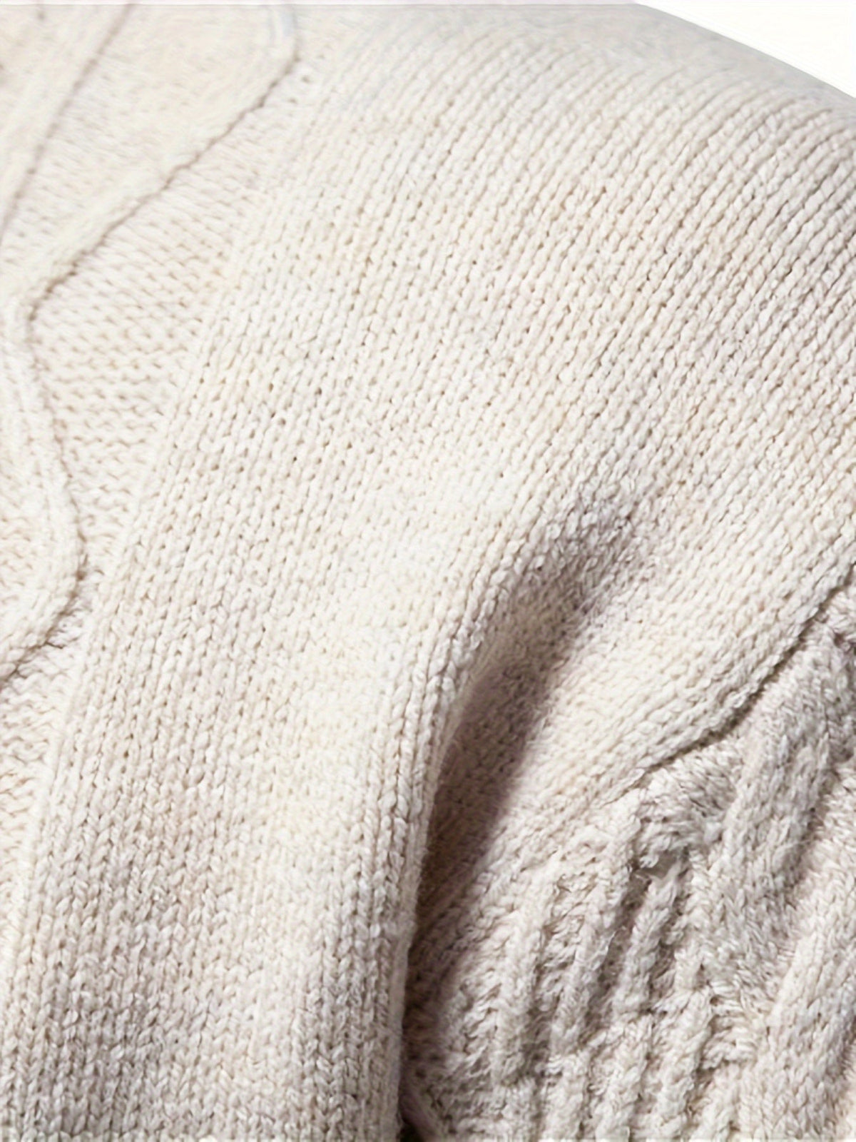 Herren-Langarm-Strickpullover mit Rundhalsausschnitt und Farbblock-Design