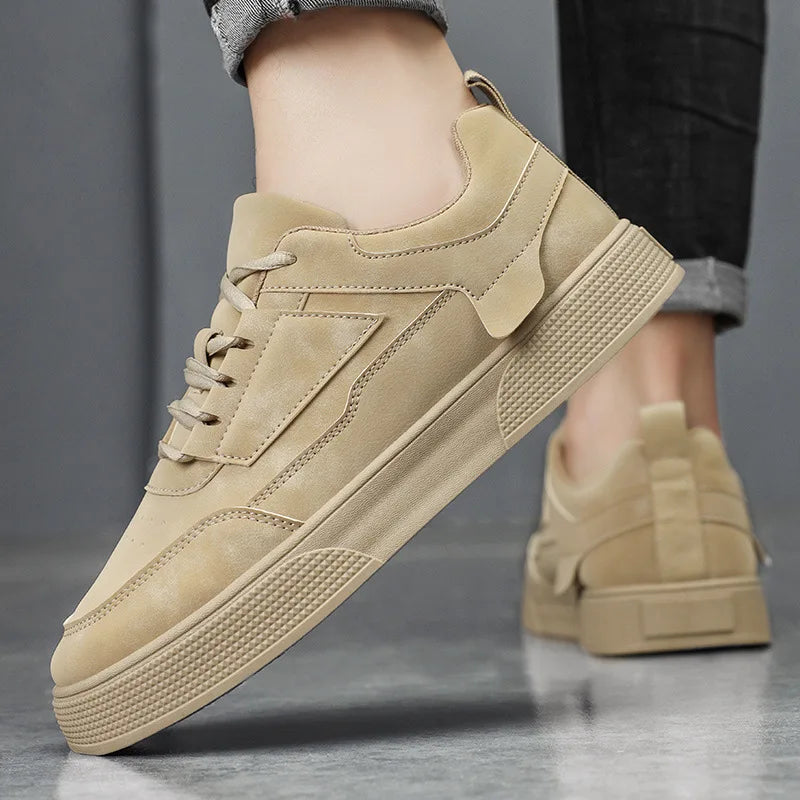 Men’s Low-Top Round Toe Lace-Up Sneakers