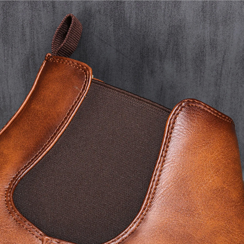 Men’s Pull Tab Elastic Side Chelsea Ankle Boots