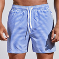 Men’s Striped Drawstring Swimming Trunks