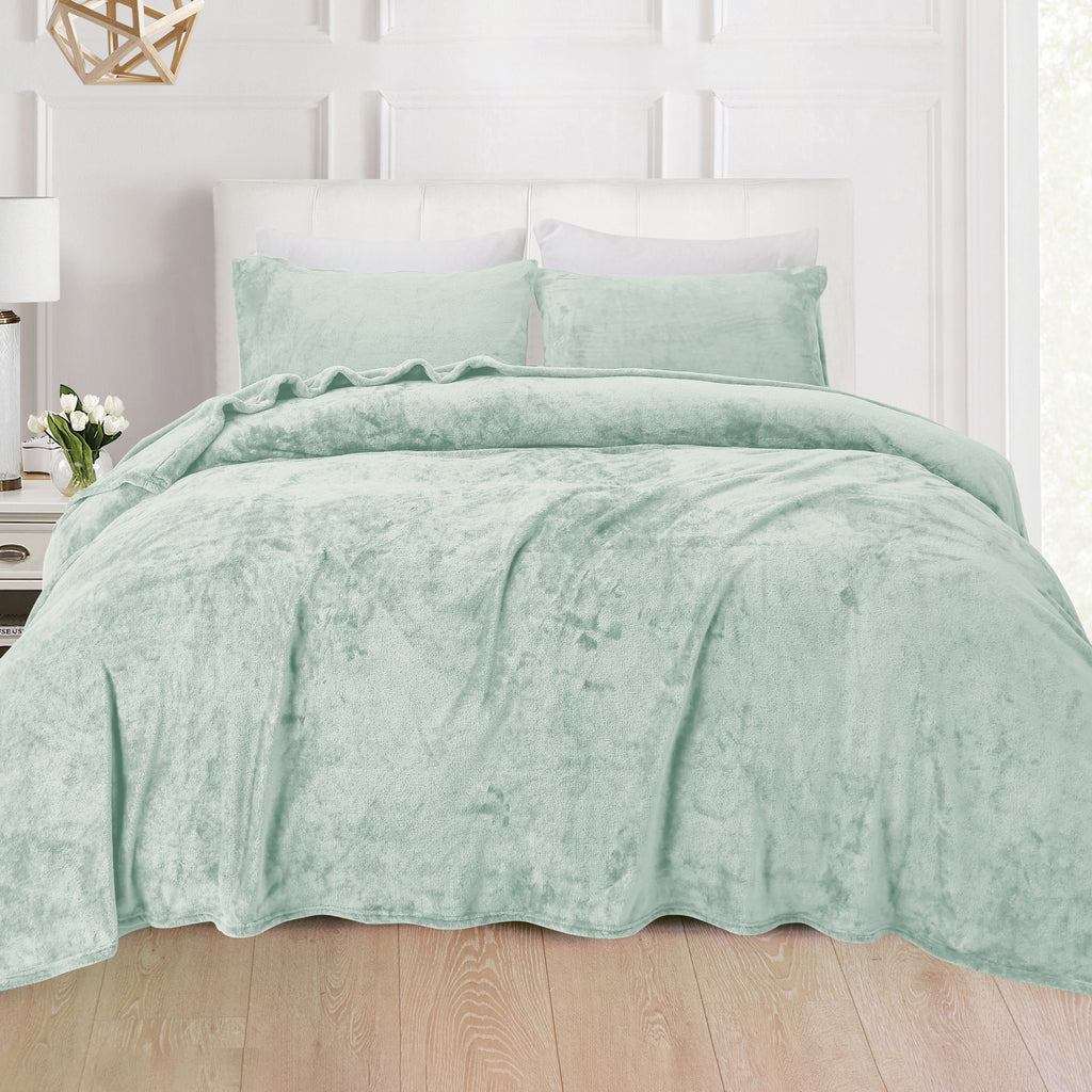Elegant Comfort 4-Piece Velvet Plush Flannel Sheet Set