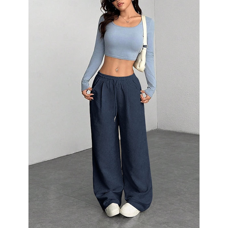 Della | Lockere Hose mit weitem Bein und hoher Taille