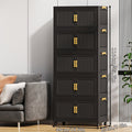 Storage Cabinet Foldable Modular Tower with Magnetic Doors, Casters and Three, Four or Five Tiers