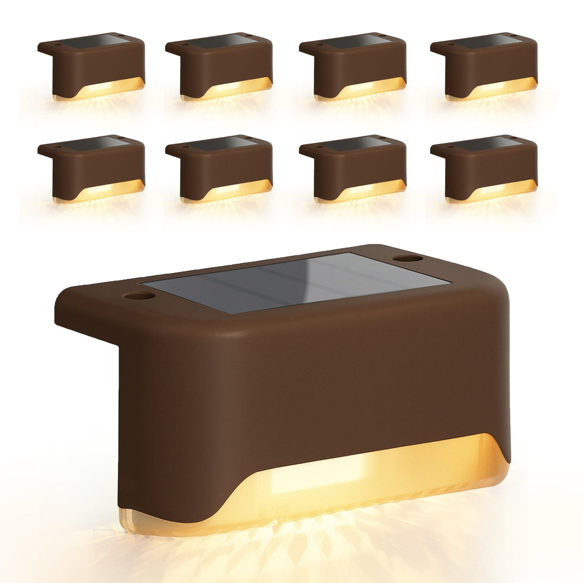 Infinite Basics 8-Pack Solar LED Deck & Step Lights