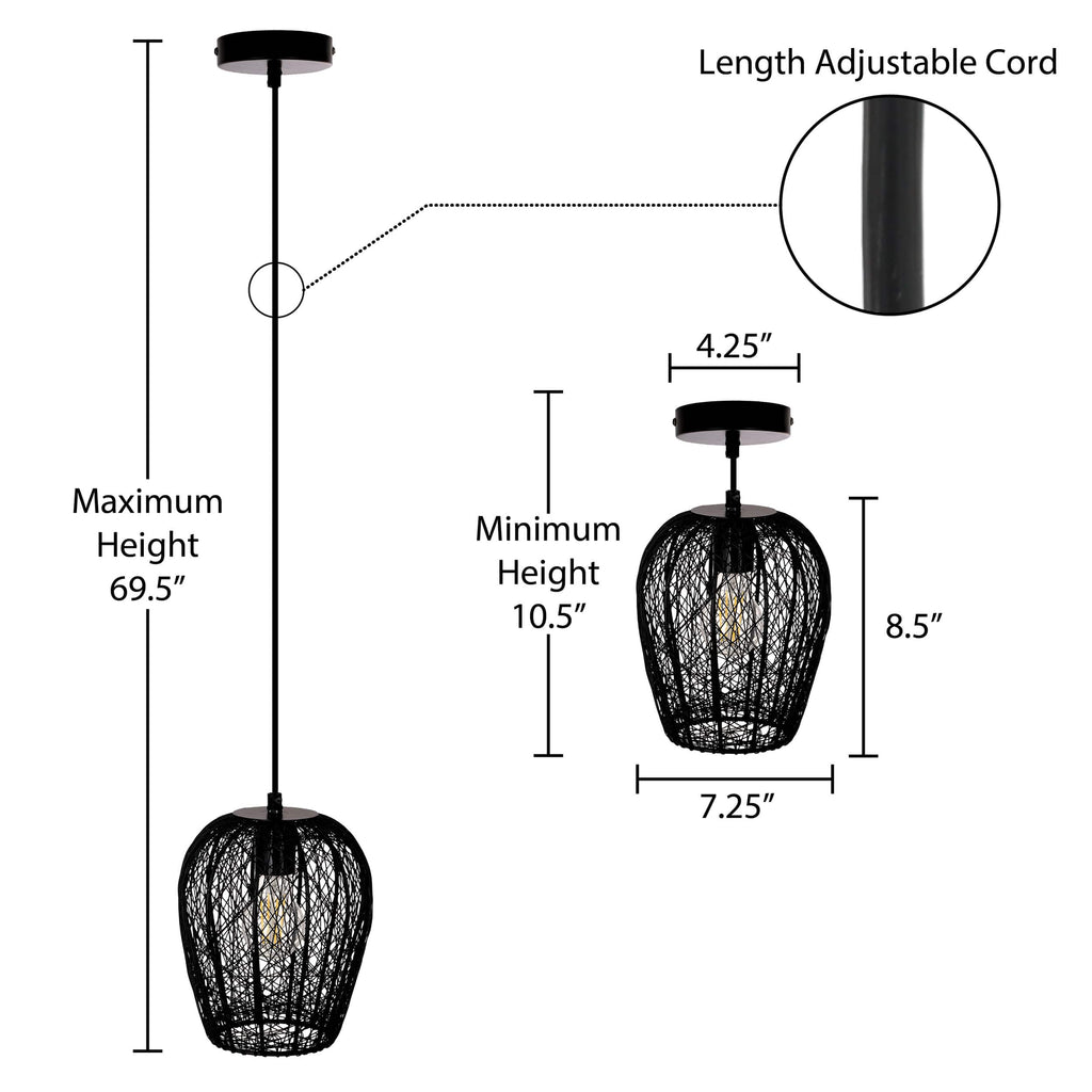 River of Goods Hanging Pendant Lamp - Black