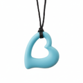 Heart Sensory Chew Necklace Blue