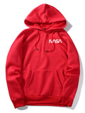 Nasa Letter Print Hoodie