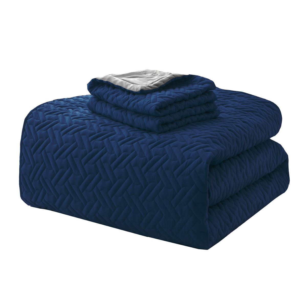 Elegant Comfort 3-Piece Majestic Quilted Reversible Bedspread Coverlet Set