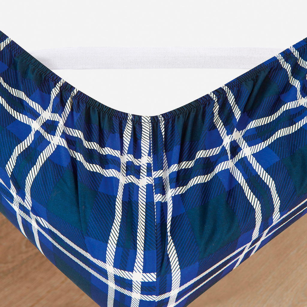 Elegant Comfort 6-Piece Plaid Pattern Bed Sheet Set - Soft as a Hotel Premium Quality