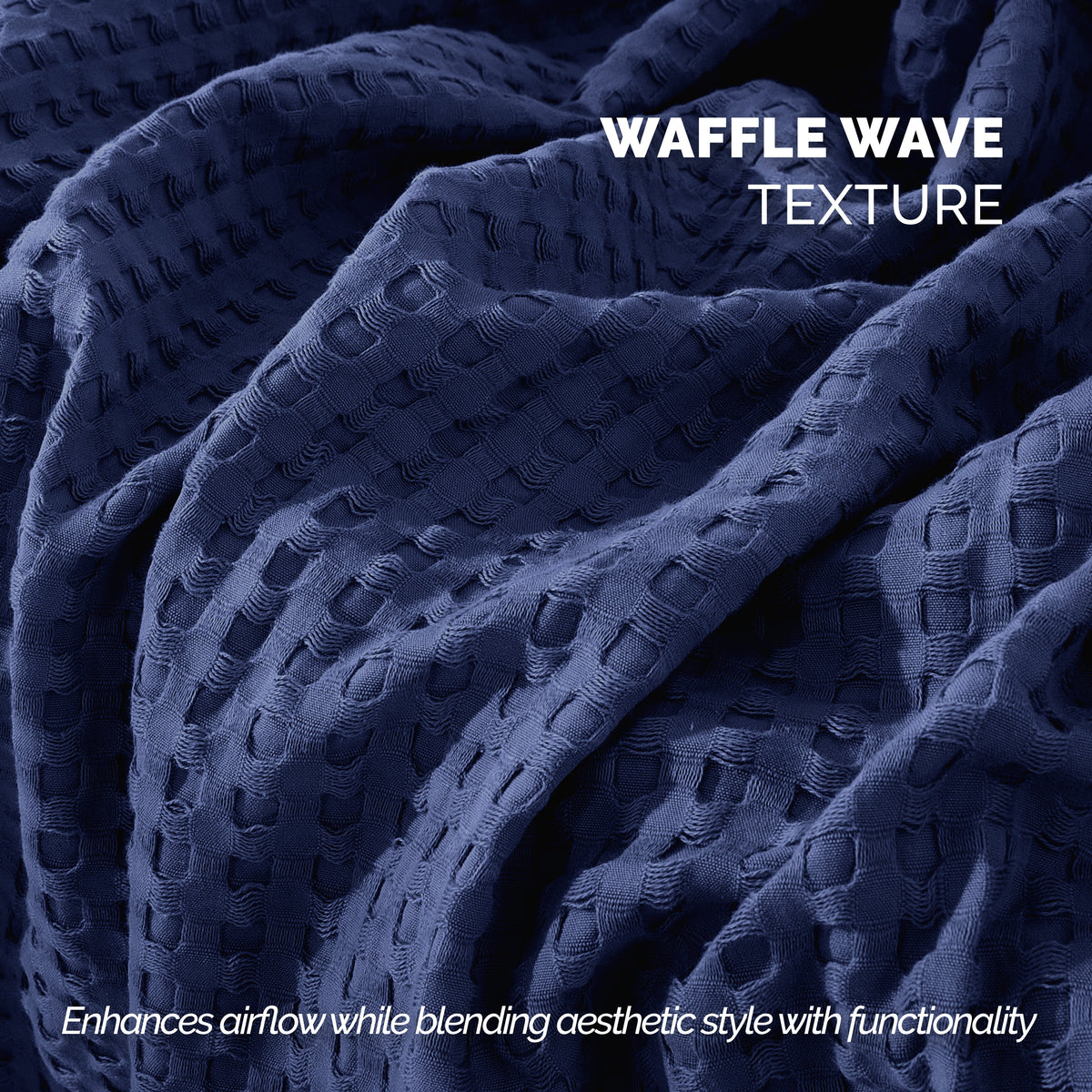 Elegant Comfort Cotton Waffle Blanket