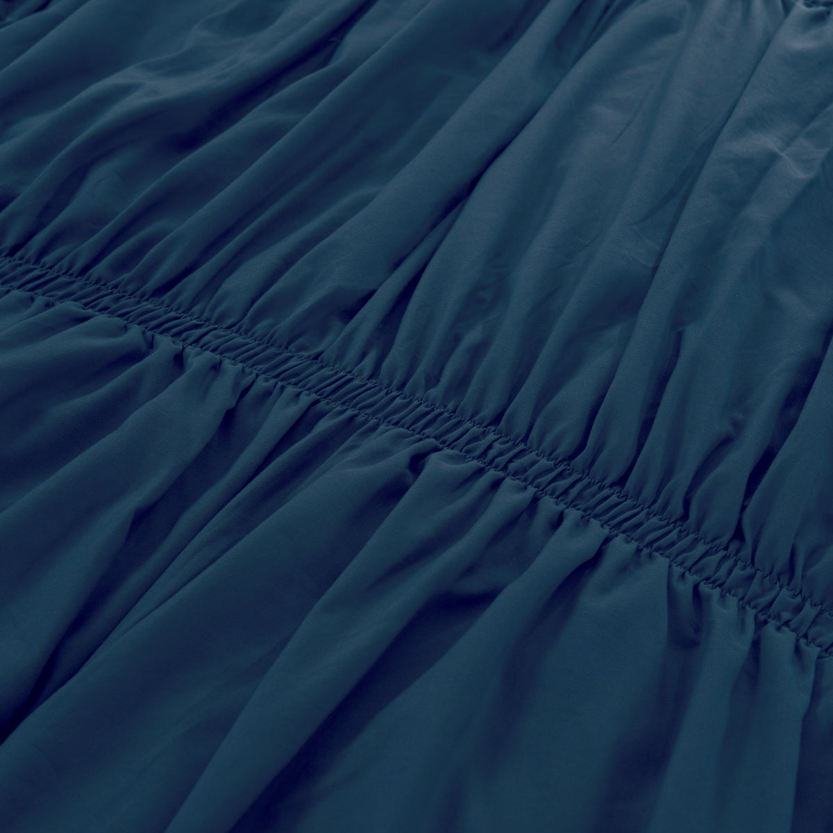 Elegant Comfort 10-Piece Pleated Comforter Set - Includes 4-Piece Sheet Set with Double Sided Storage Pockets
