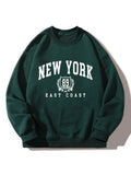 New York East Coast Print Relaxed Sweatshirt