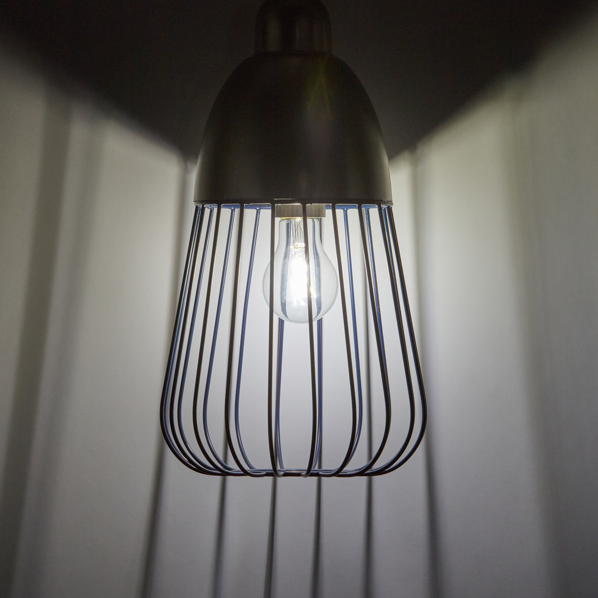 River of Goods Hanging Lamp - Dark Blue & Silver