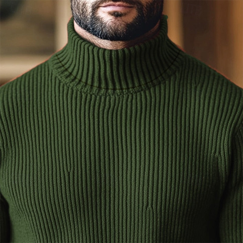 Dean | Gerippter Rollkragenpullover