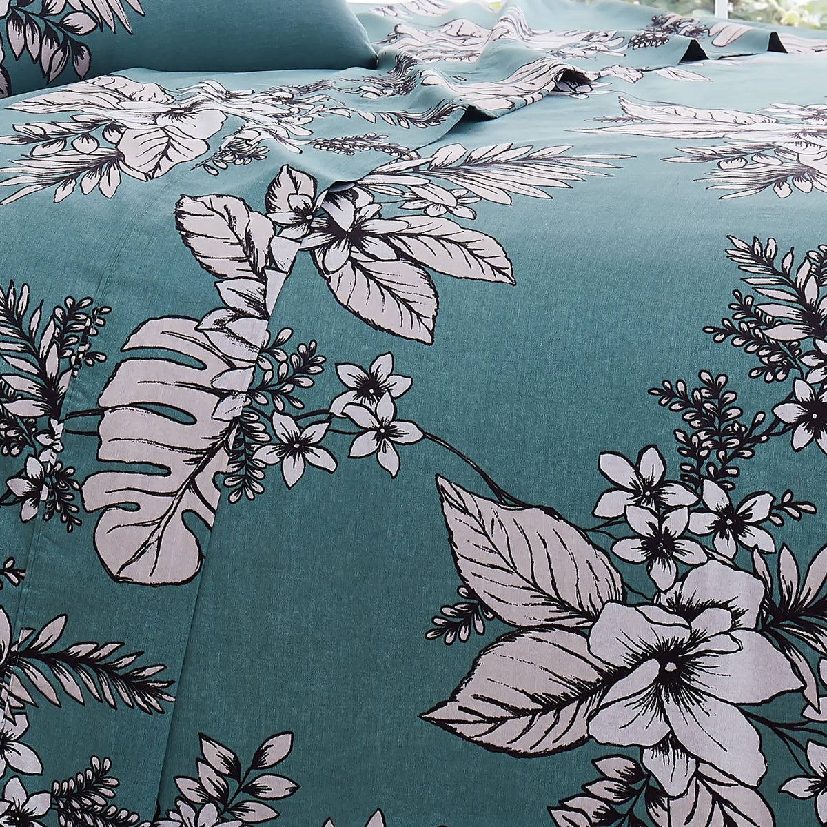 Southshore Fine Linens Flora Extra Deep Pocket 100% Cotton Printed Sheet Set