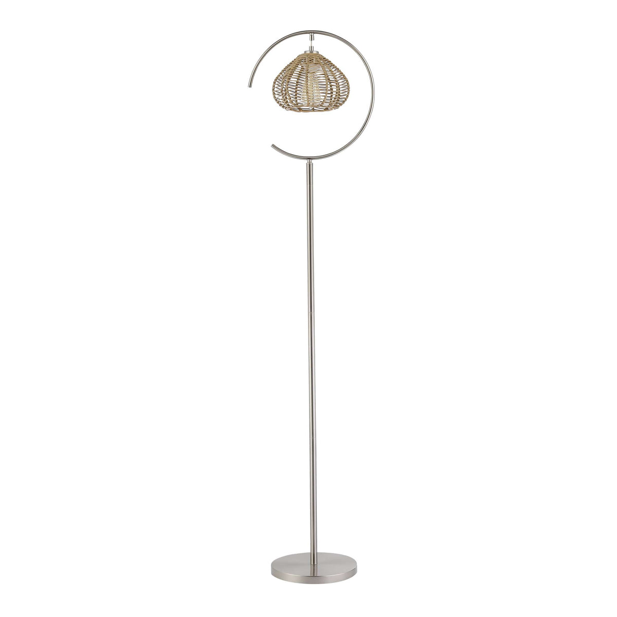 River of Goods Floor lamp with Rattan shade