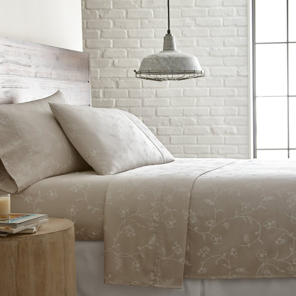Southshore Fine Linens Sweetbrier Extra Deep Pocket 100% Cotton Printed Sheet Set