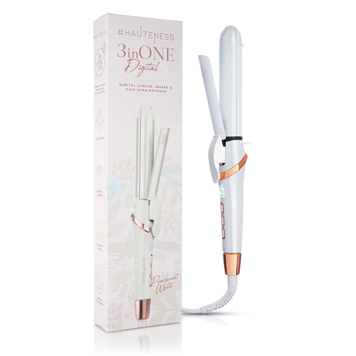 Hauteness 3-In-1 Multistyler Flat Iron & Curling System