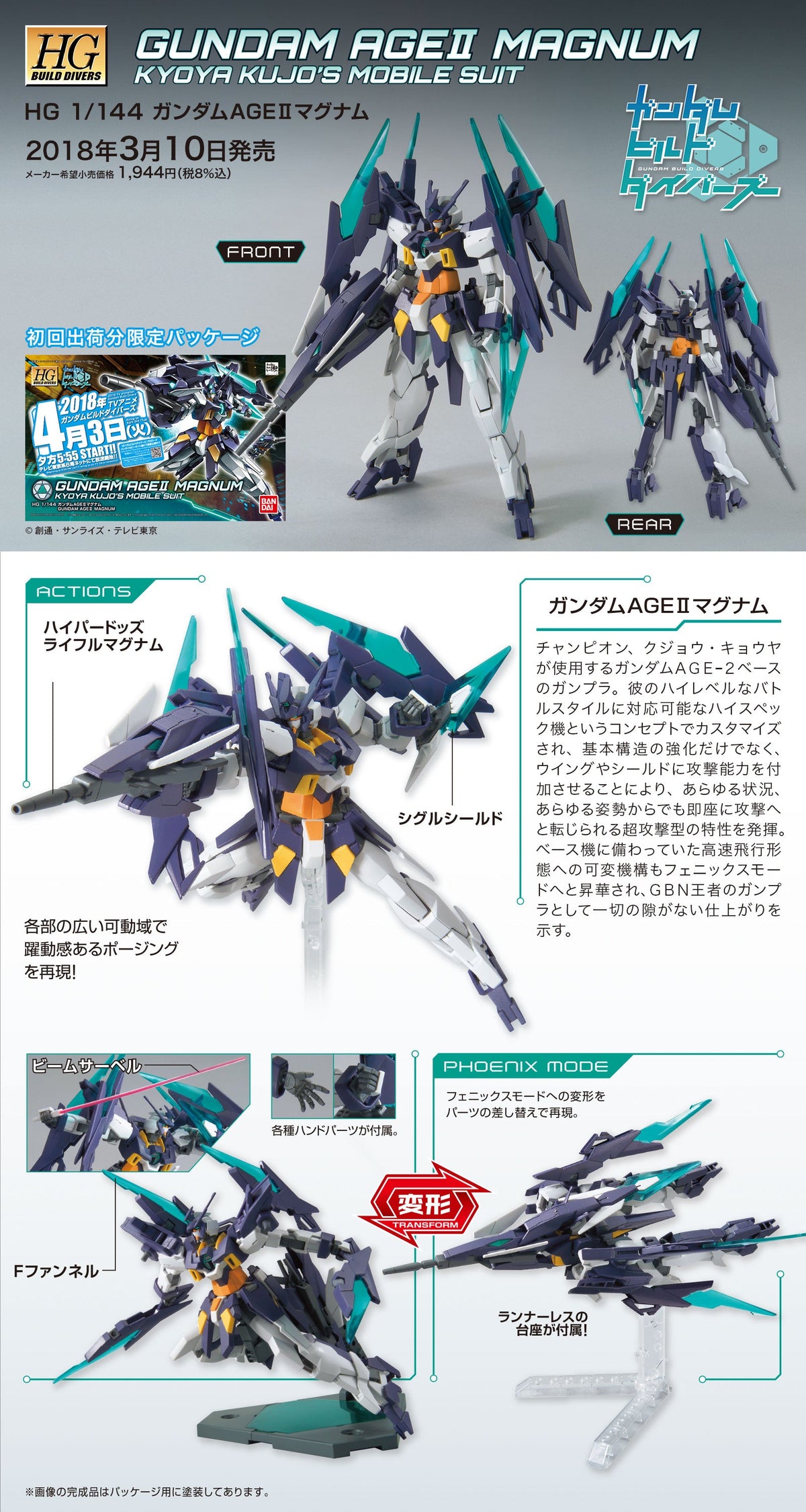 HG Gundam Age 2 Magnum 1/144