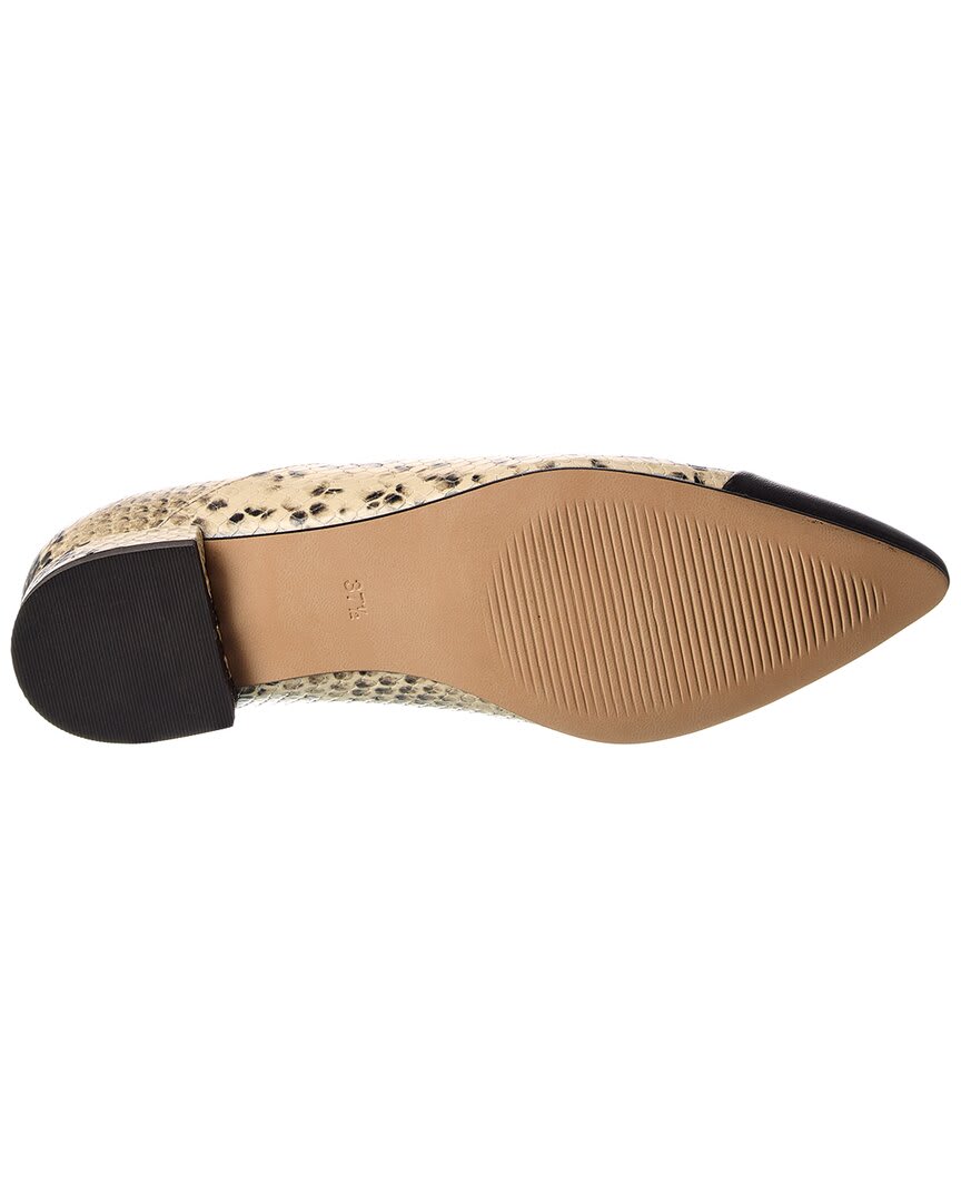 M by Bruno Magli Parma Snake-Embossed Leather Flat