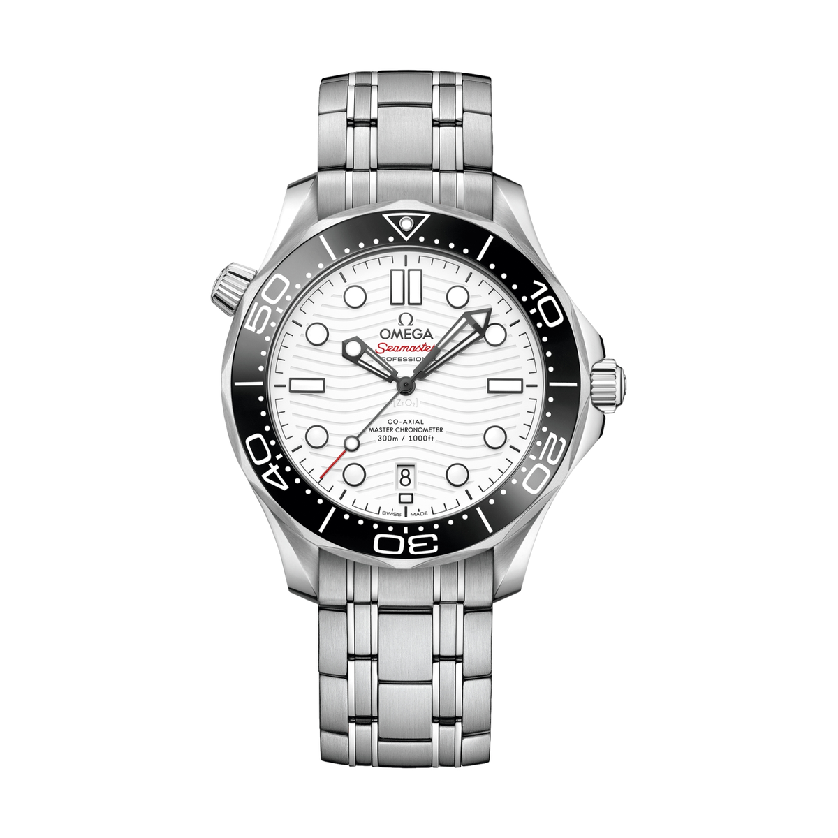 OMEGA Seamaster Diver 300M 42 mm – Weißes Zifferblatt mit Metallarmband