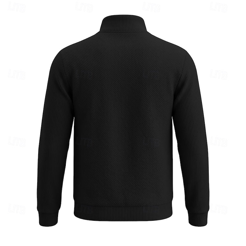 Grady | Strukturierter Quarter-Zip-Pullover