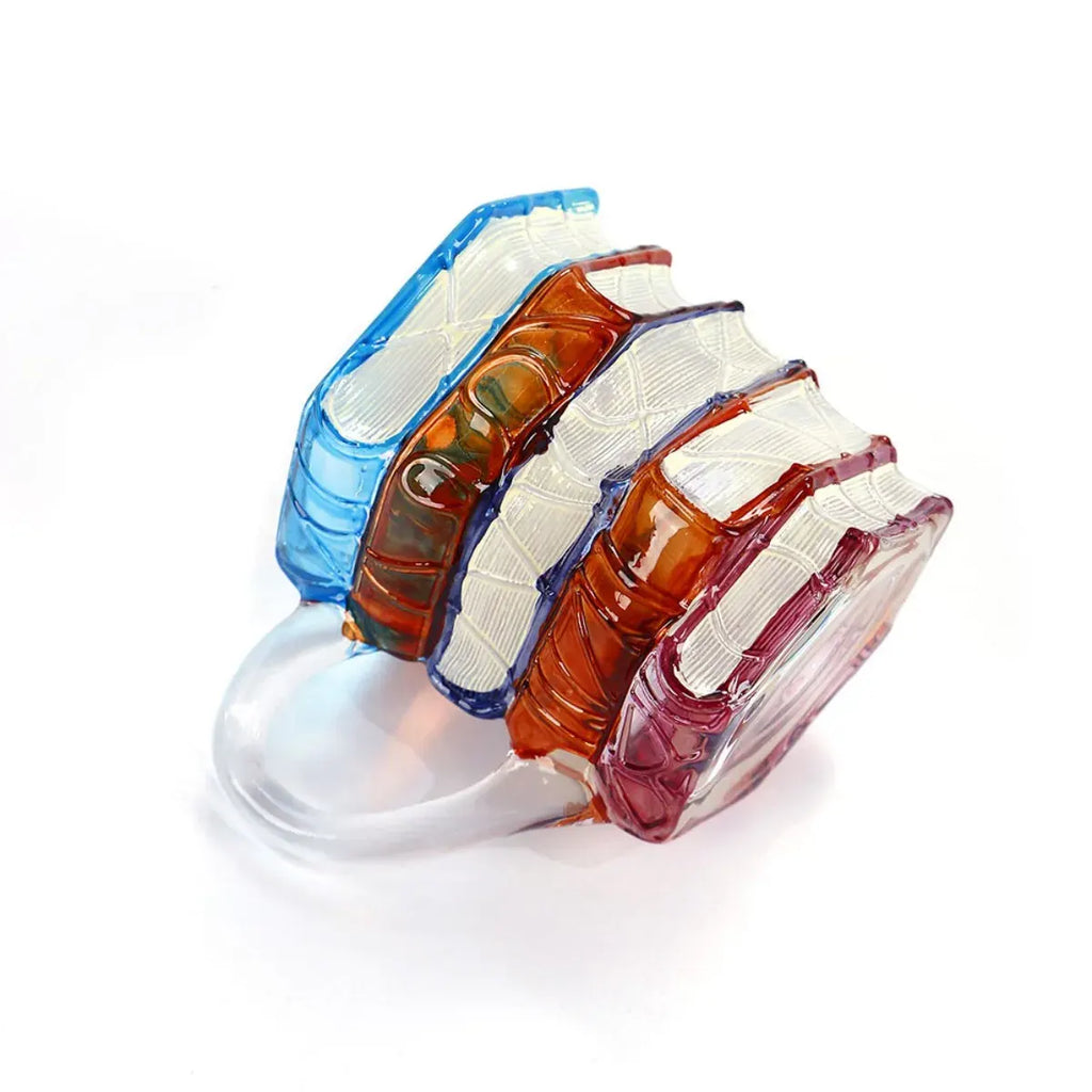 Vintage Stacked Books Glass Mug