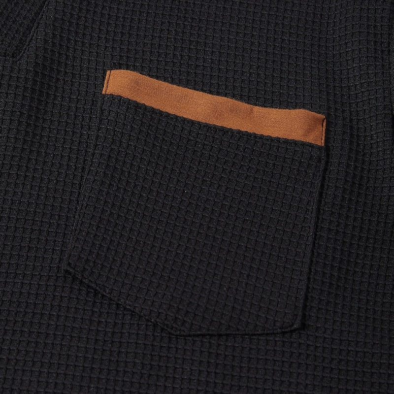 Harlan | Strukturiertes Langarm-Henley-Shirt