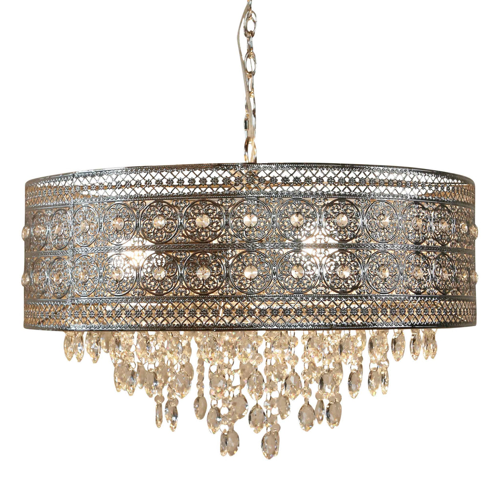 River of Goods Metal/Crystal Hanging Lamp