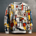 Grant | Artful Print Crew Neck Sweatshirt