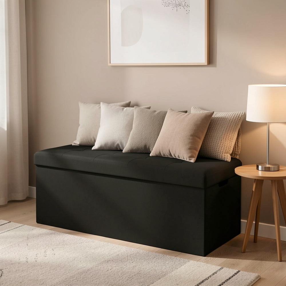 Ottoman Bench with Padded Seat for Comfortable Everyday Seating
