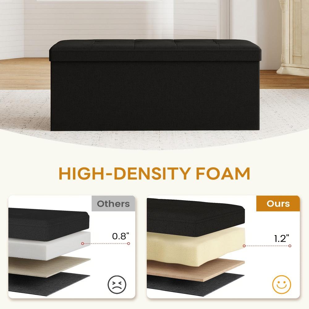 Ottoman Bench with Padded Seat for Comfortable Everyday Seating