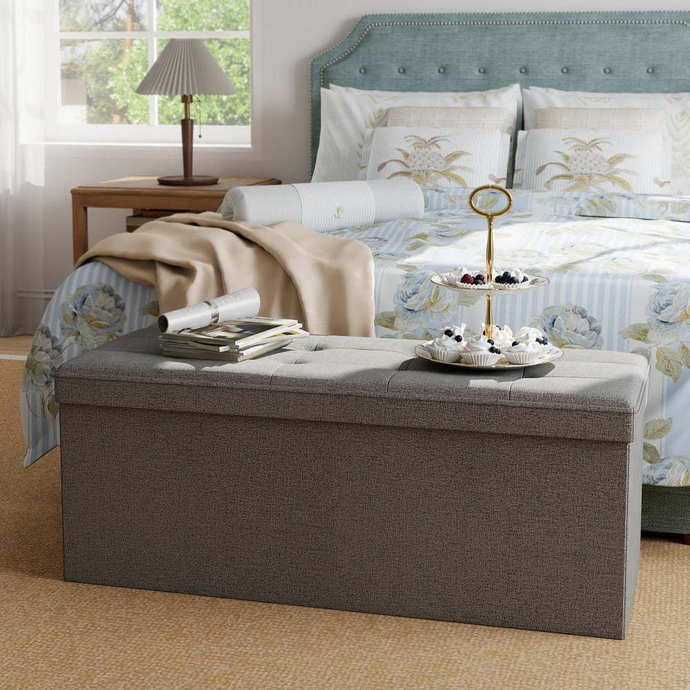 Ottoman Bench with Padded Seat for Comfortable Everyday Seating