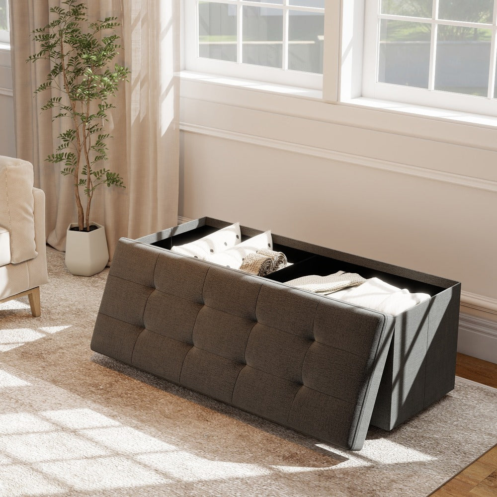 Ottoman Bench with Padded Seat for Comfortable Everyday Seating