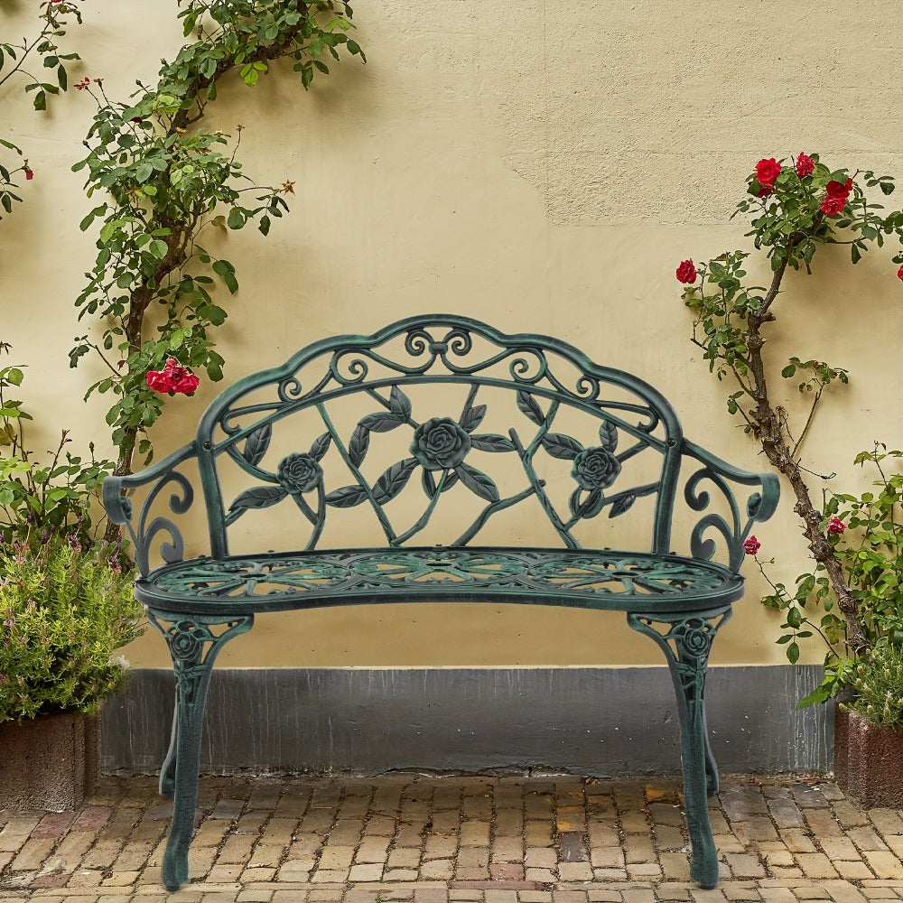 Outdoor Bench with Armrests for Comfortable Outdoor Seating in Patio