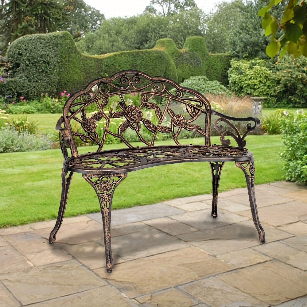 Outdoor Bench with Armrests for Comfortable Outdoor Seating in Patio