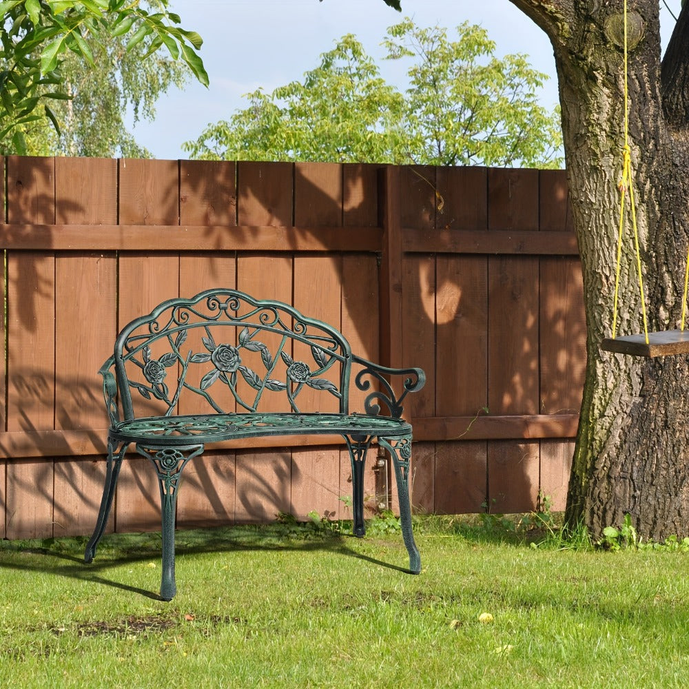Outdoor Bench with Armrests for Comfortable Outdoor Seating in Patio