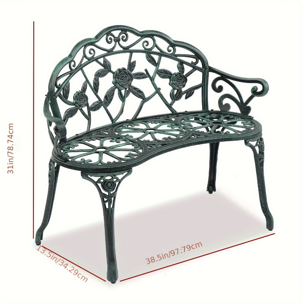 Outdoor Bench with Armrests for Comfortable Outdoor Seating in Patio