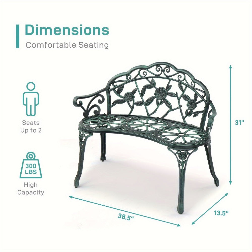 Outdoor Bench with Armrests for Comfortable Outdoor Seating in Patio