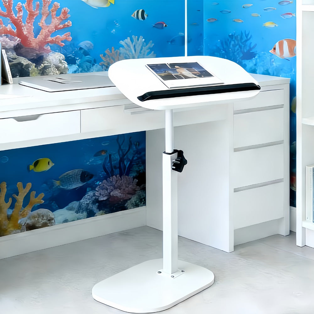 Side Table C-Shaped with 360-Degree Rotation, 180-Degree Flip Top and Four-Step Assembly with Model-Specific Finish and Structure Options
