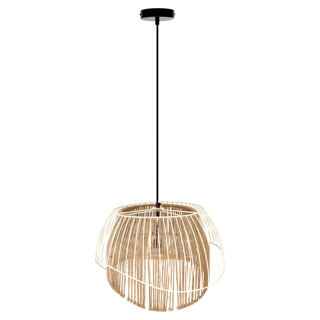 River of Goods Hanging Lamp - Ivory, Natural & Black